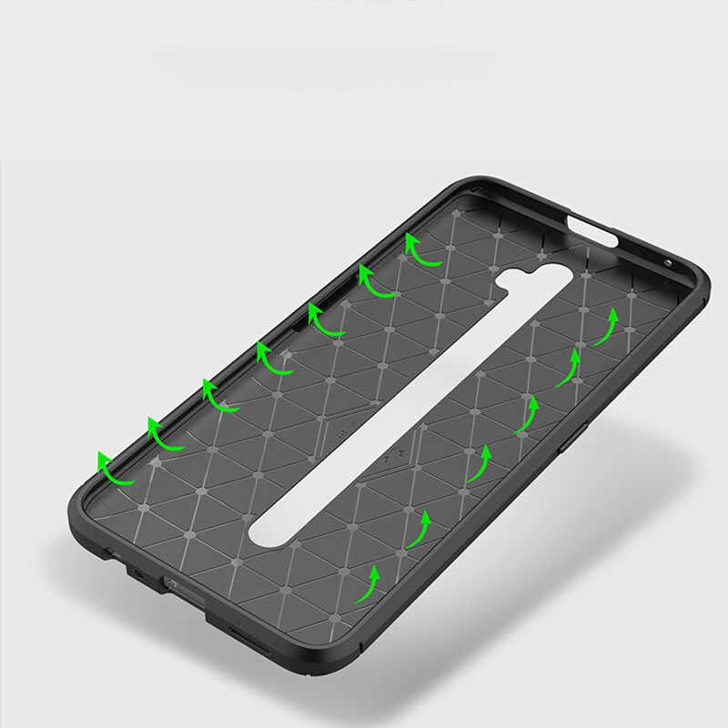 Oppo Reno 2Z Kılıf Kamera Çıkıntılı Karbon Fiber Dokulu Renk Atmaz Kapak (NEGRO) Lacivert