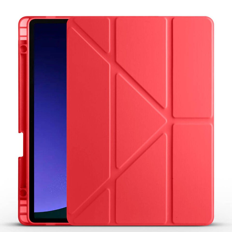 Samsung Galaxy Tab S10 Kılıf Kalem Bölmeli Standlı 360 Derece Tam Korumalı Tasarım (TR) Yeşil