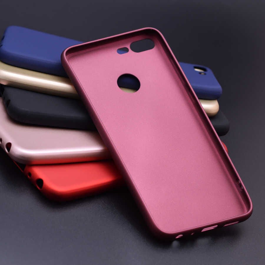 Huawei Honor 9 Lite Kılıf Yumuşak Dokulu Soft Esnek İnce Mat Renkli Silikon Kapak (PREMİER) Gold
