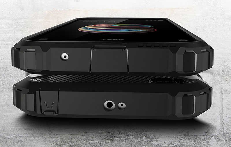 Xiaomi Redmi Go Kılıf Armor Köşe Korumalı Çift Katman Tank Zırh Kapak (CRASH) Kırmızı