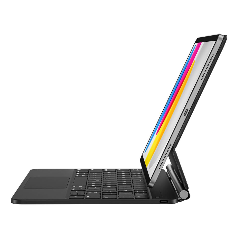 Apple iPad 10.Nesil 2022 10.9'' Klavyeli Kılıf Touchpad Klavye Aydınlatmalı Wiwu KX005 Keyboard