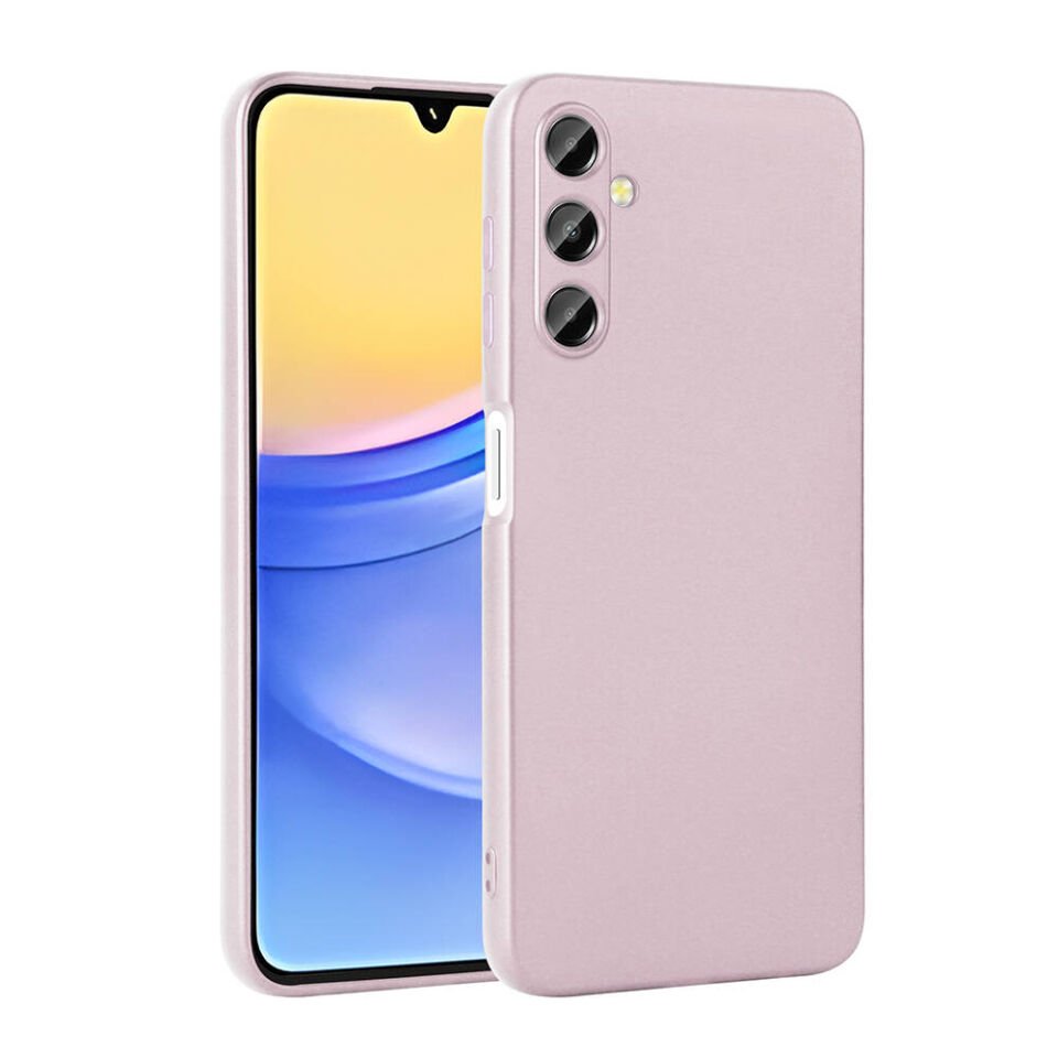 Samsung Galaxy A15 Kılıf Yumuşak Dokulu Soft İnce Mat Silikon Kapak (PREMİER) Rose Gold