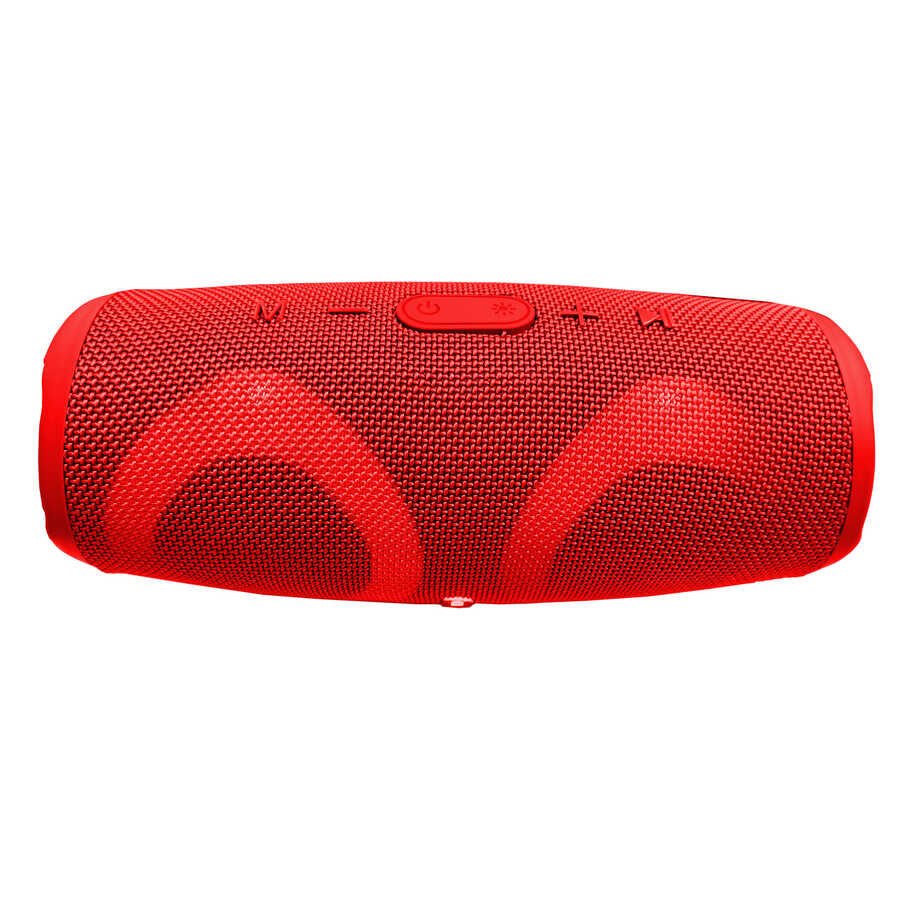 Bluetooth Speaker Hoparlör RGB Led Işıklandırma IP5X Suya Dayanıklılık Sertifikası (Charger 5) Kırmızı