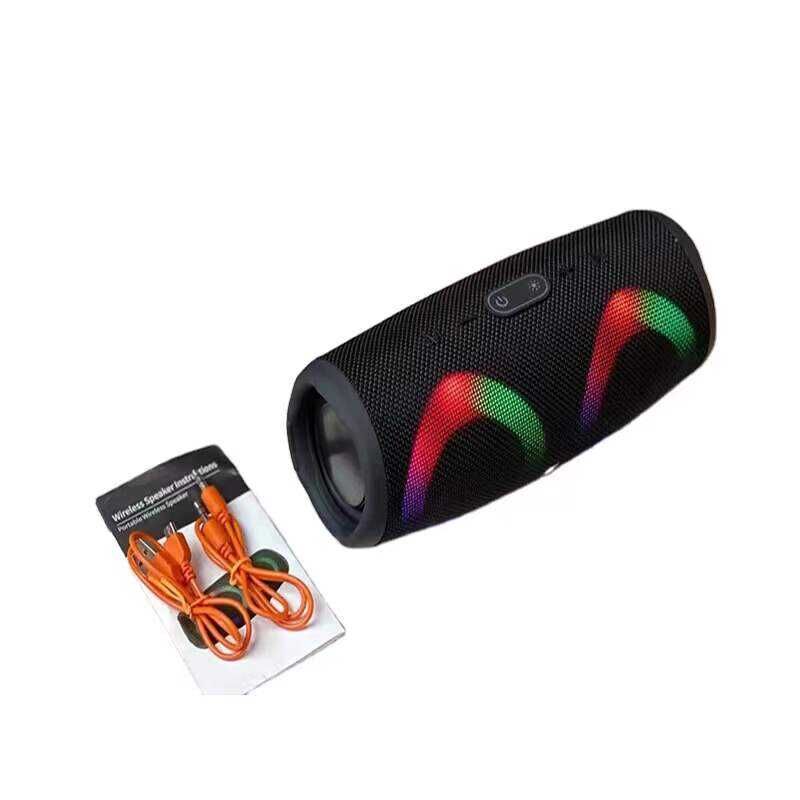 Bluetooth Speaker Hoparlör RGB Led Işıklandırma IP5X Suya Dayanıklılık Sertifikası (Charger 5) Kırmızı