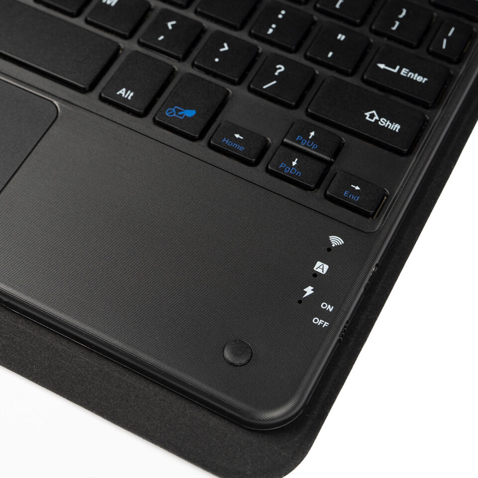 Samsung Galaxy Tab S10 Border Keyboard Bluetooh Bağlantılı Standlı Klavyeli Tablet Kılıfı Siyah