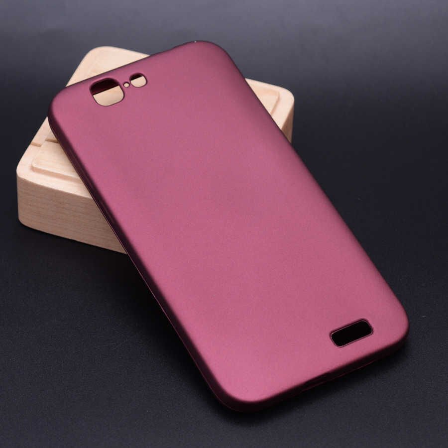 Huawei Ascend G7 Kılıf Yumuşak Dokulu Soft Esnek İnce Mat Renkli Silikon Kapak (PREMİER) Gold