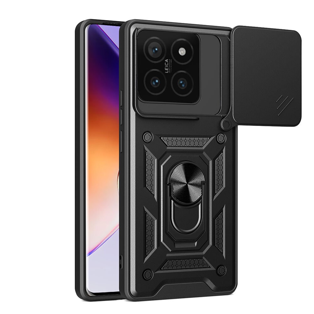 Xiaomi 14T Kılıf Magnetik Standlı Kamera Korumalı HEPTEKİLETİŞİM Sürgülü Vega Kapak