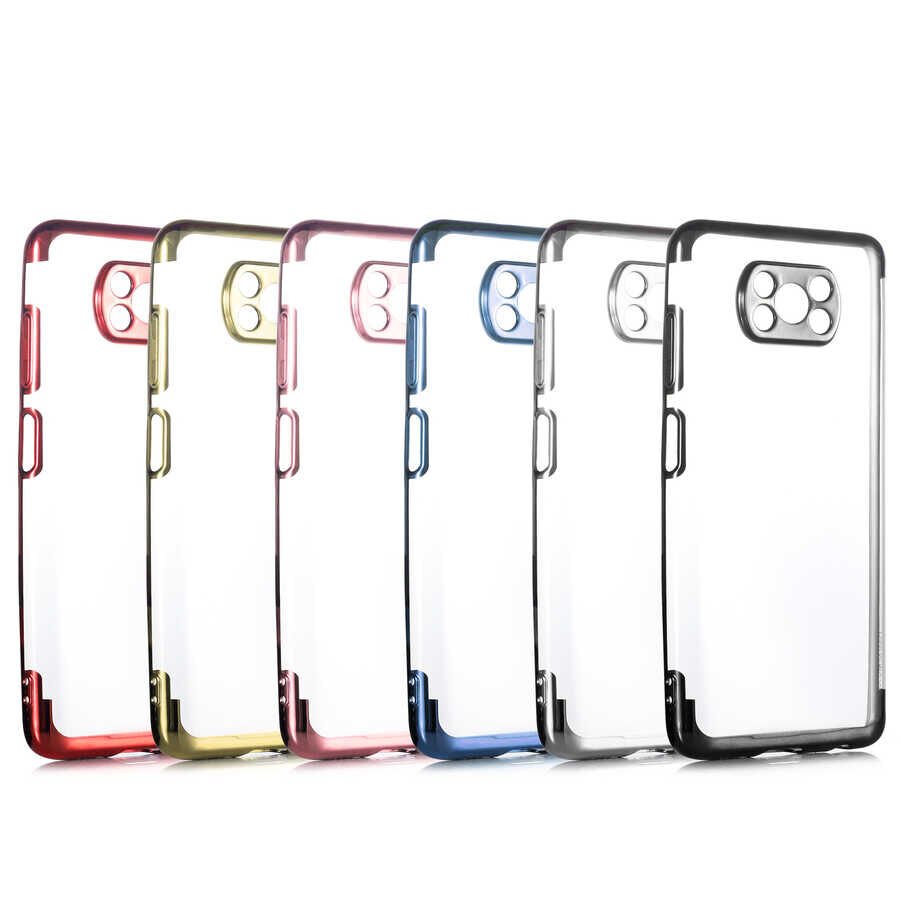 Xiaomi Poco X3 Kılıf HEPTEKİLETİŞİM Dört Köşeli Lazer Silikon Kapak