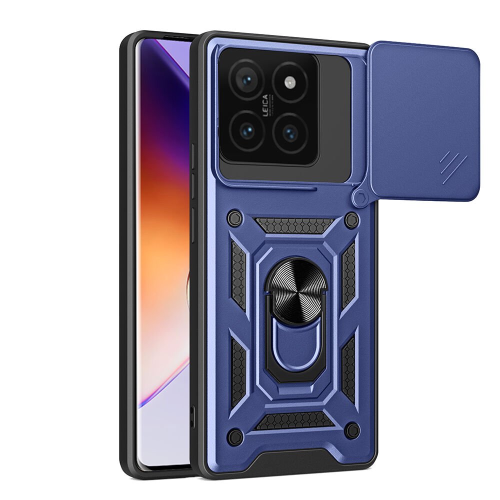Xiaomi 14T Pro Kılıf Magnetik Standlı Kamera Korumalı HEPTEKİLETİŞİM Sürgülü Vega Kapak