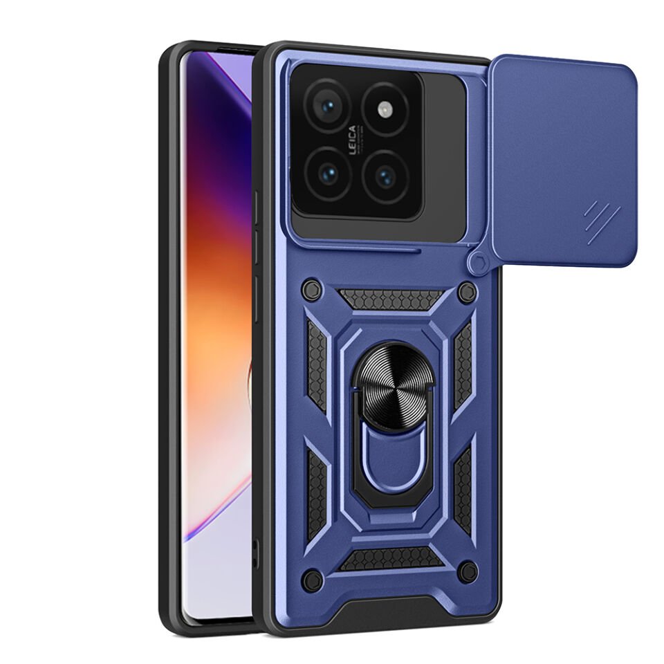 Xiaomi 14T Pro Kılıf Magnetik Standlı Kamera Korumalı HEPTEKİLETİŞİM Sürgülü Vega Kapak