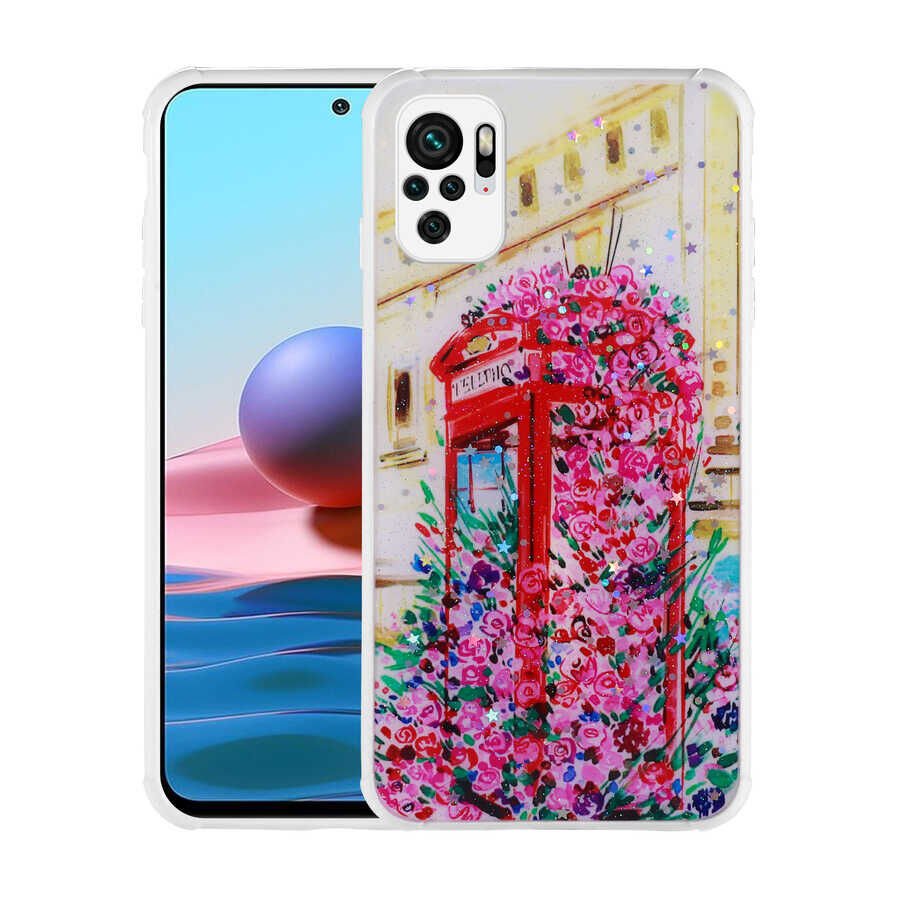 Xiaomi Redmi Note 10S Kılıf Simli Desenli Kamera Korumalı Parlak HEPTEKİLETİŞİM Popy Kapak