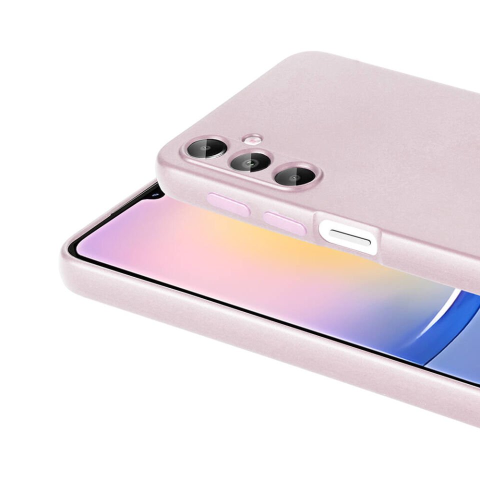 Samsung Galaxy A25 Kılıf Yumuşak Dokulu Soft İnce Mat Silikon Kapak (PREMİER) Rose Gold
