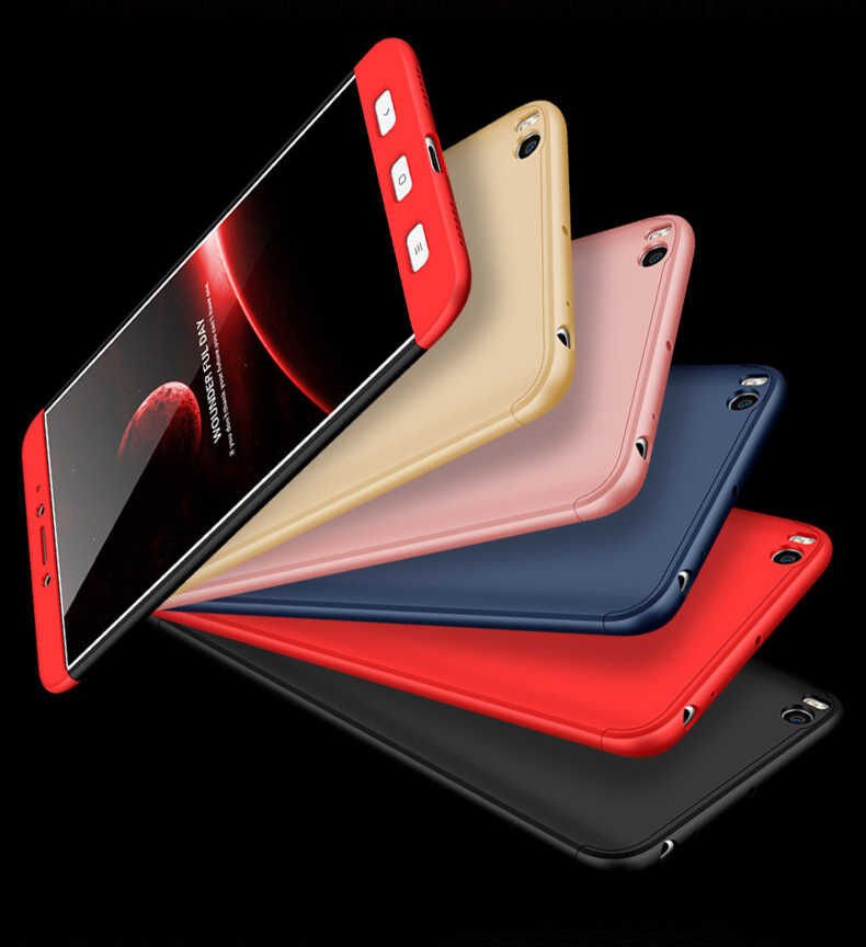 Xiaomi Mi Max 2 Kılıf 360 Tam Koruma Ön Ve Arka Sert Mika Kapak Orjinal Ays Gkk Kapak Siyah-Kırmızı