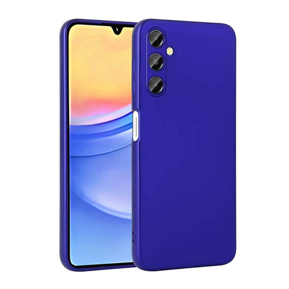 Samsung Galaxy A25 Kılıf Yumuşak Dokulu Soft İnce Mat Silikon Kapak (PREMİER) Saks Mavi