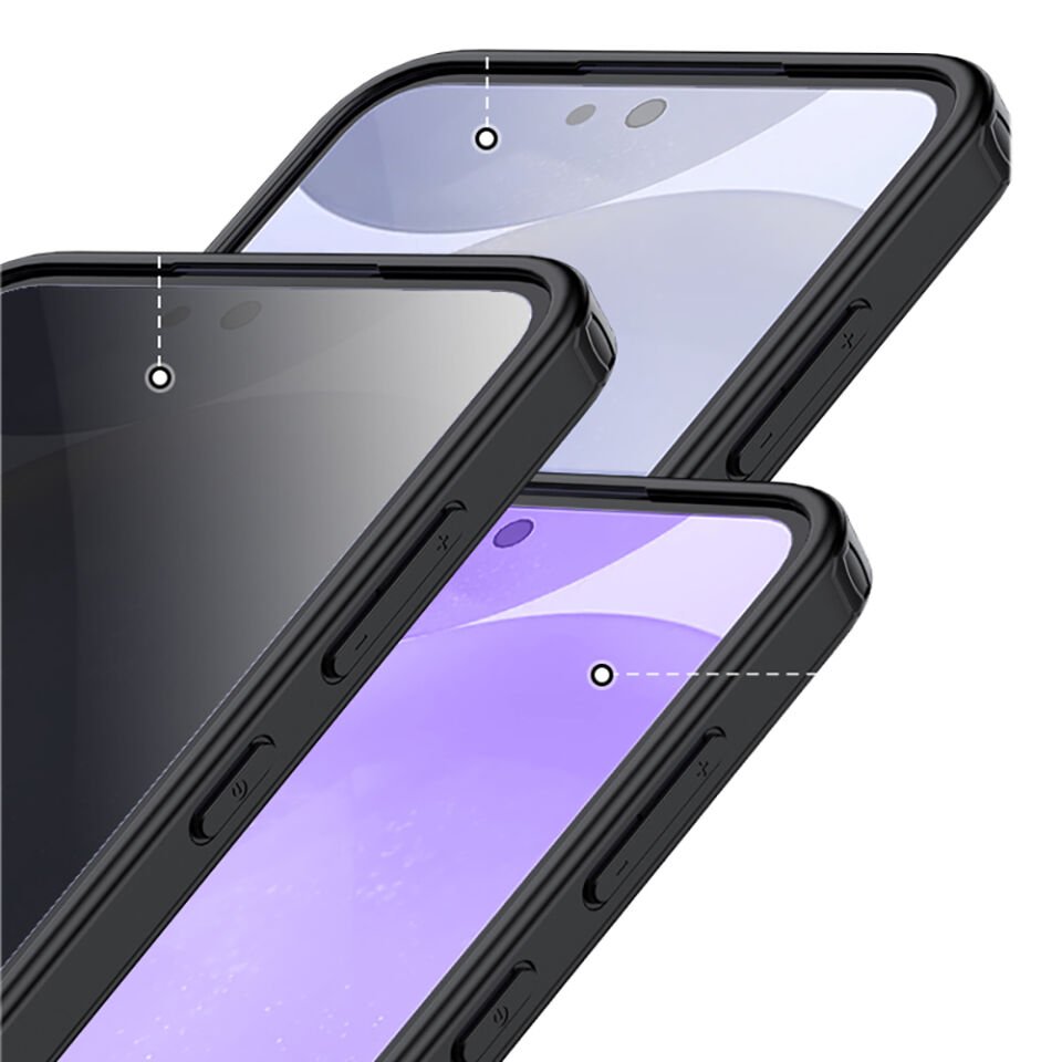 Samsung Galaxy S25 Kılıf Kamera Korumalı Şeffaf Arka Yüzey HEPTEKİLETİŞİM New Roll Kapak