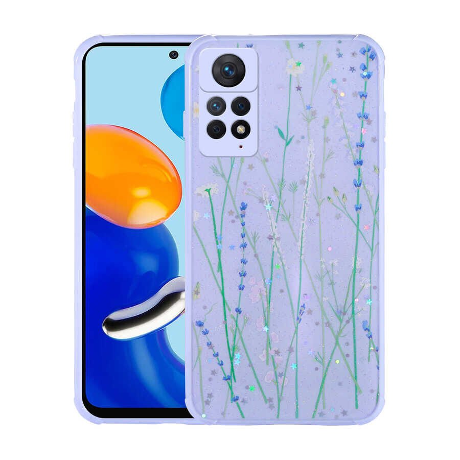 Xiaomi Redmi Note 11 Pro 5G Kılıf Simli Desenli Kamera Korumalı Parlak HEPTEKİLETİŞİM Popy Kapak