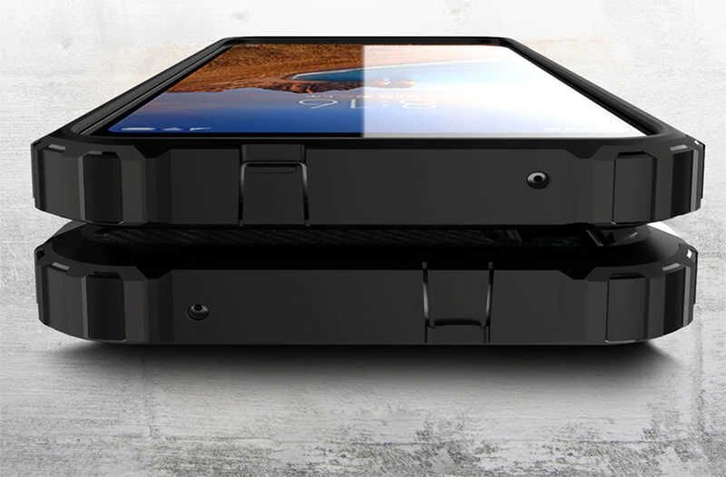 Xiaomi Redmi 7A Kılıf Armor Köşe Korumalı Çift Katman Tank Zırh Kapak (CRASH) Siyah