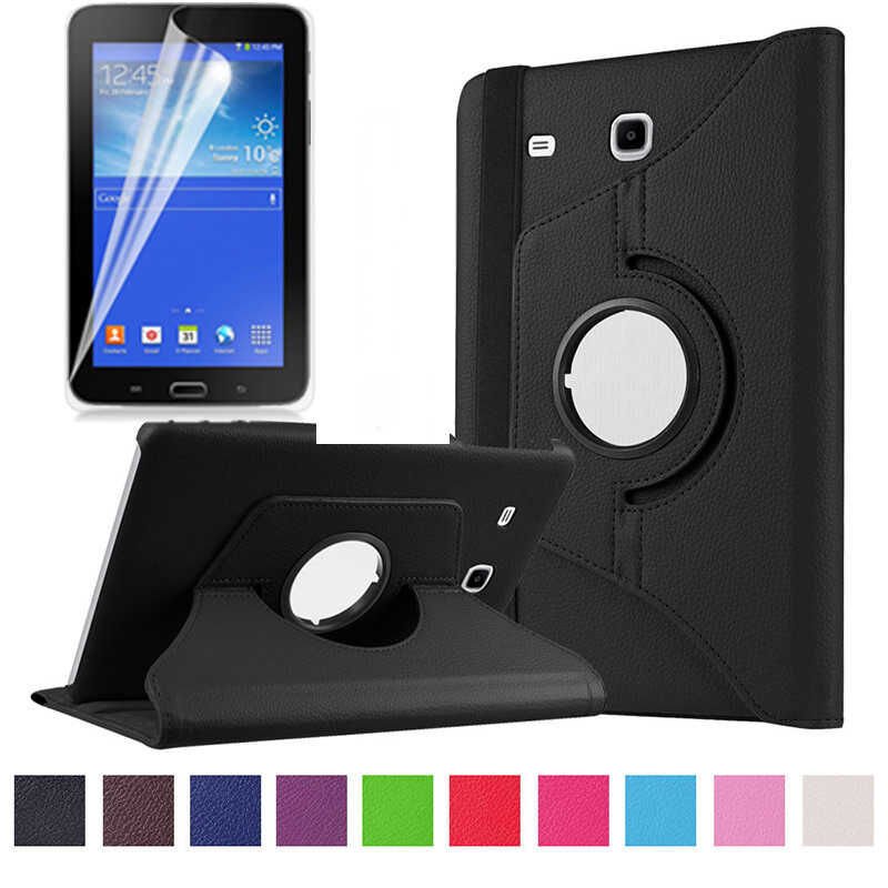 Samsung Galaxy Tab 3 Lite 7.0 T110 T113 T115 Kılıf Dönebilen Standlı (D-T) Siyah