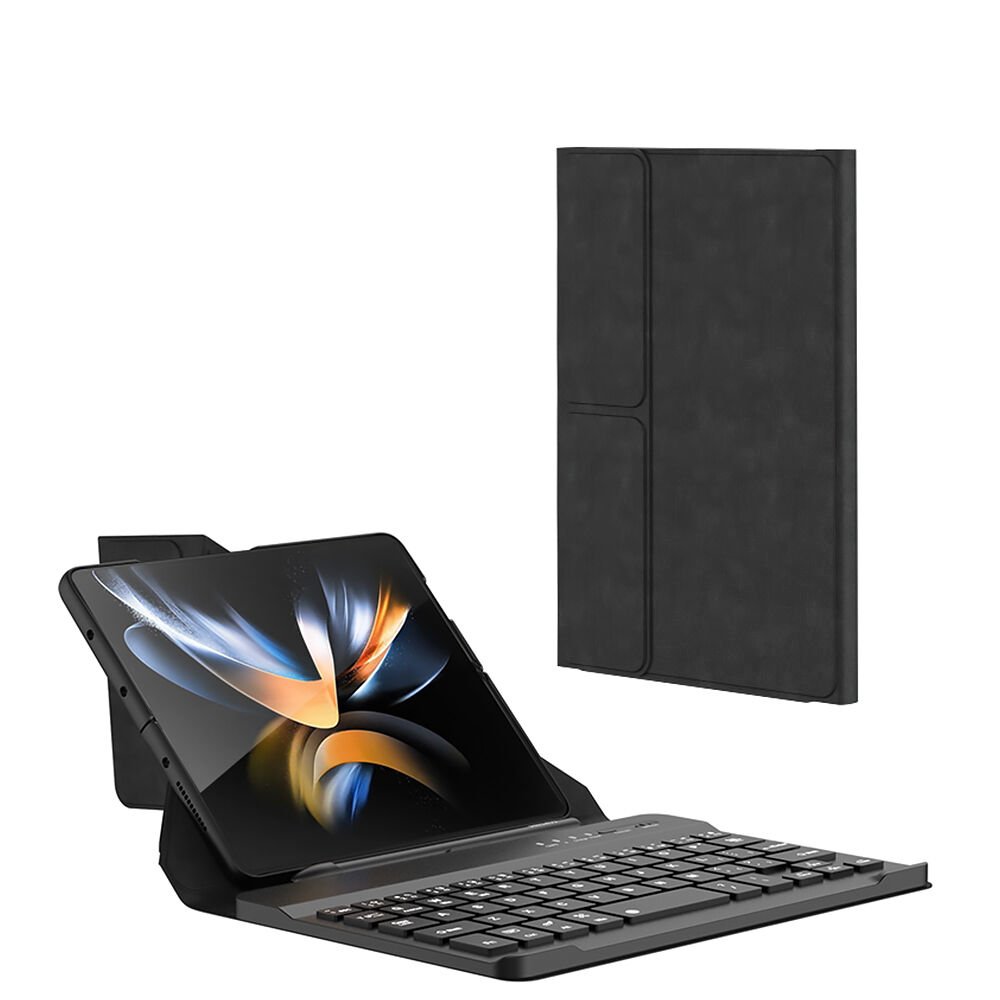 Samsung Galaxy Z Fold 3 Kılıf Standlı Klavyeli Kalem Bölmeli HEPTEKİLETİŞİM Kıpta Klavyeli Kılıf