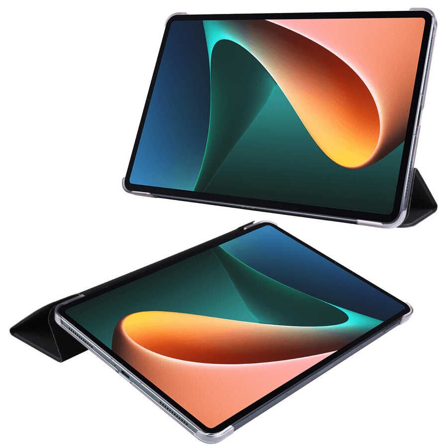 Xiaomi Mi Pad 5 / Mi Pad 5 Pro 11 Inç Kılıf Arkası Silikon Pu Deri 360 Koruma (SC.) Kırmızı