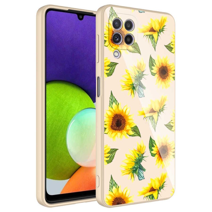 Samsung Galaxy A12 Kılıf Kamera Korumalı Desenli Sert Silikon HEPTEKİLETİŞİM Epoksi Kapak