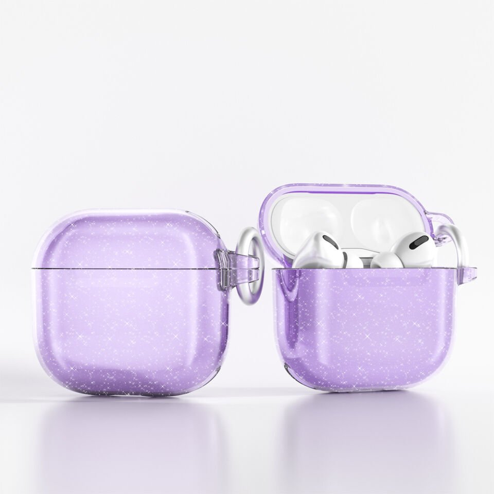 Apple Airpods 4 HEPTEKİLETİŞİM Allstar Airbag 32 Parlayan Simli Saydam Renkli Kılıf