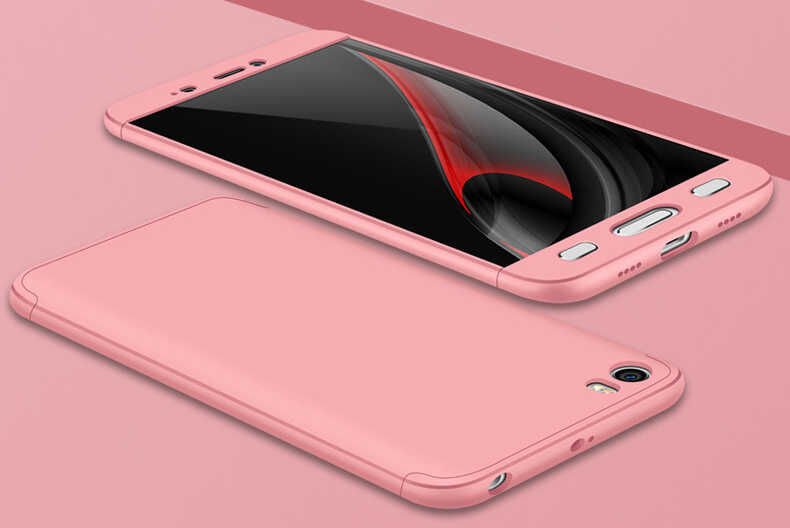 Xiaomi Mi 5s Kılıf 360 Tam Koruma Ön Ve Arka Sert Mika Kapak Orjinal Ays Gkk Kapak Kırmızı