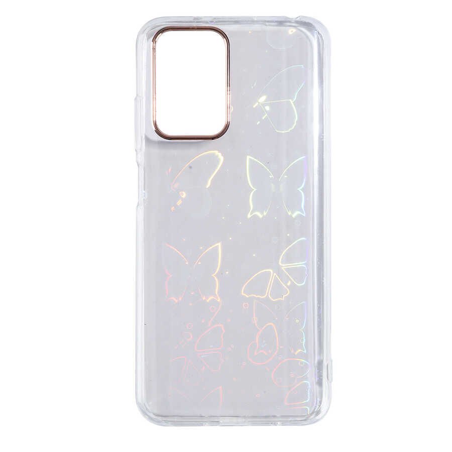 Xiaomi Redmi 10 Kılıf Renkli Transparan Parlak Desenli Sert Kapak (SİDNEY) Flower No3