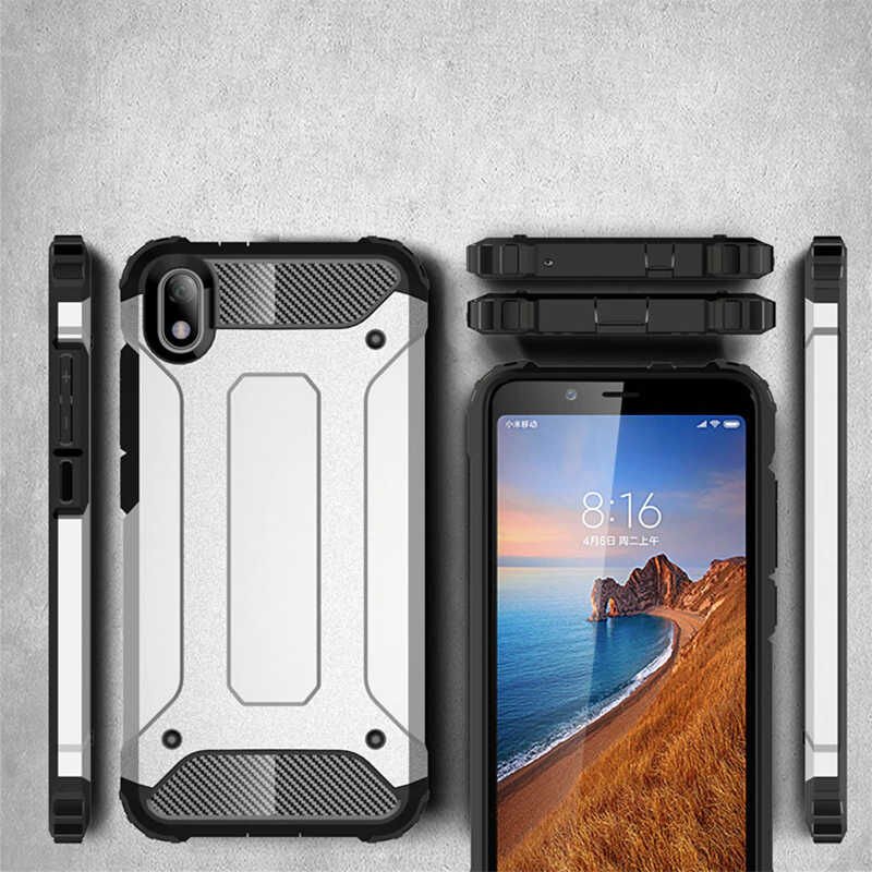 Xiaomi Redmi 7A Kılıf Armor Köşe Korumalı Çift Katman Tank Zırh Kapak (CRASH) Rose Gold