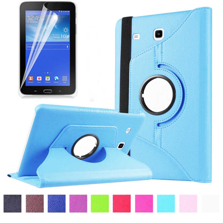 Samsung Galaxy Tab 3 Lite 7.0 T110 T113 T115 Kılıf Dönebilen Standlı (D-T) Mavi
