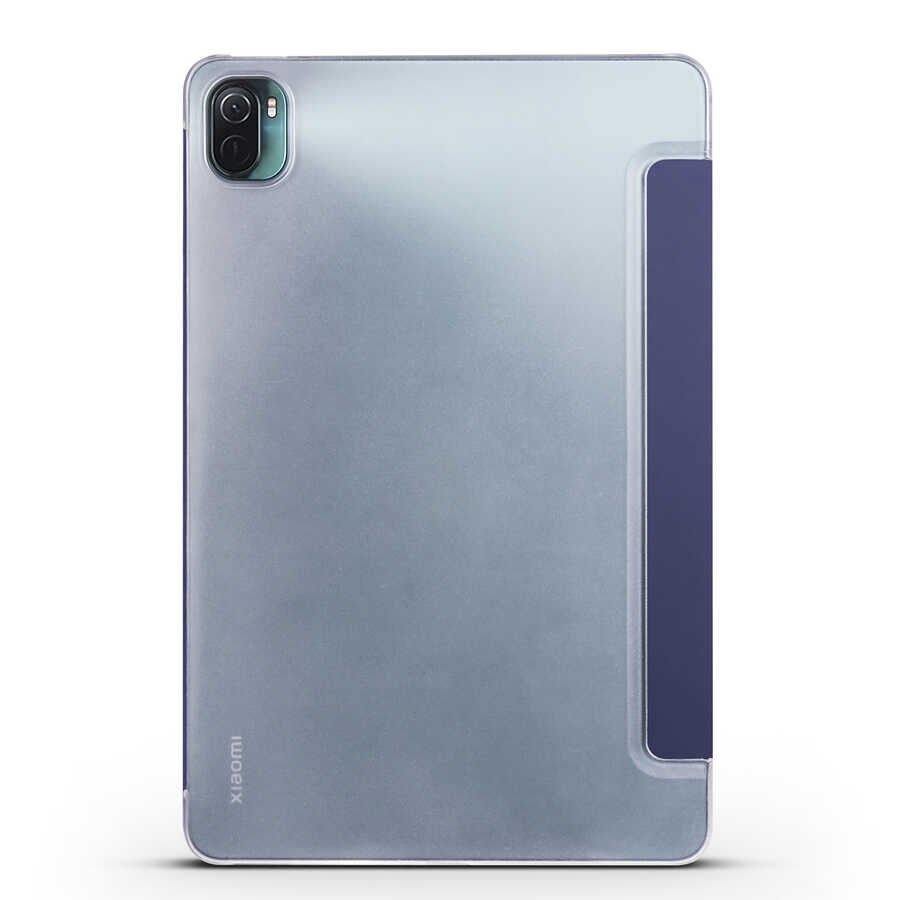 Xiaomi Mi Pad 5 / Mi Pad 5 Pro 11 Inç Kılıf Arkası Silikon Pu Deri 360 Koruma (SC.) Mavi