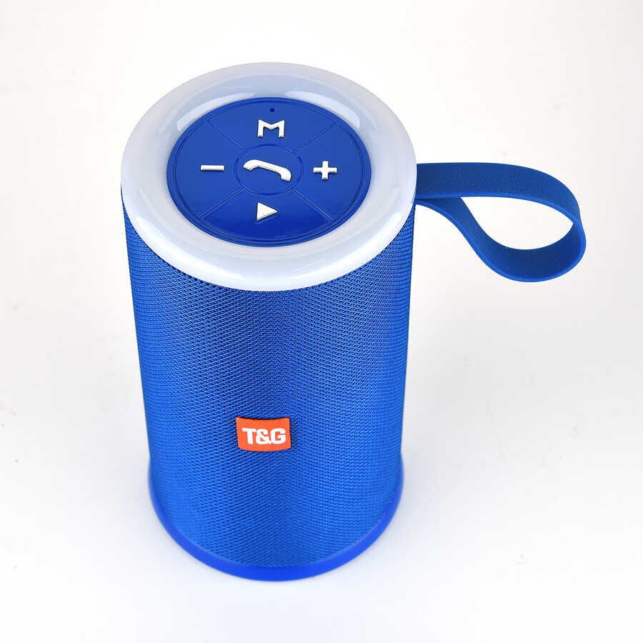 Bluetooth Speaker Hoparlör Renkli Led Lambalı 3 Boyutlu Ses Teknolojisi (TG-512) Gri