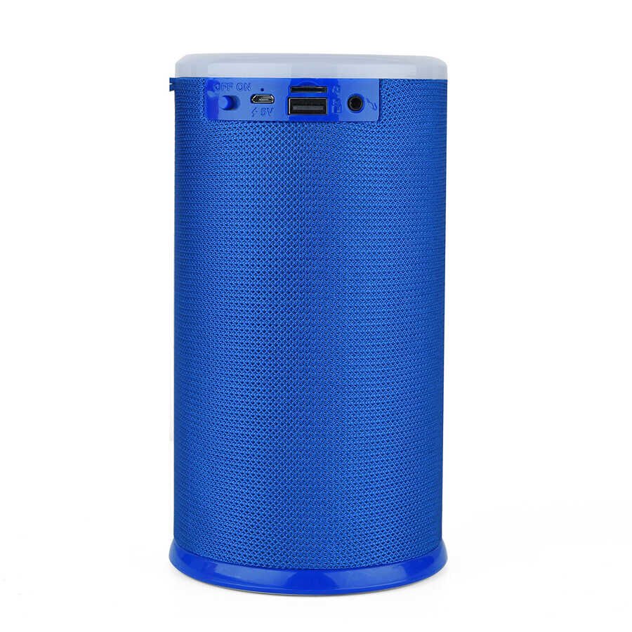 Bluetooth Speaker Hoparlör Renkli Led Lambalı 3 Boyutlu Ses Teknolojisi (TG-512) Gri