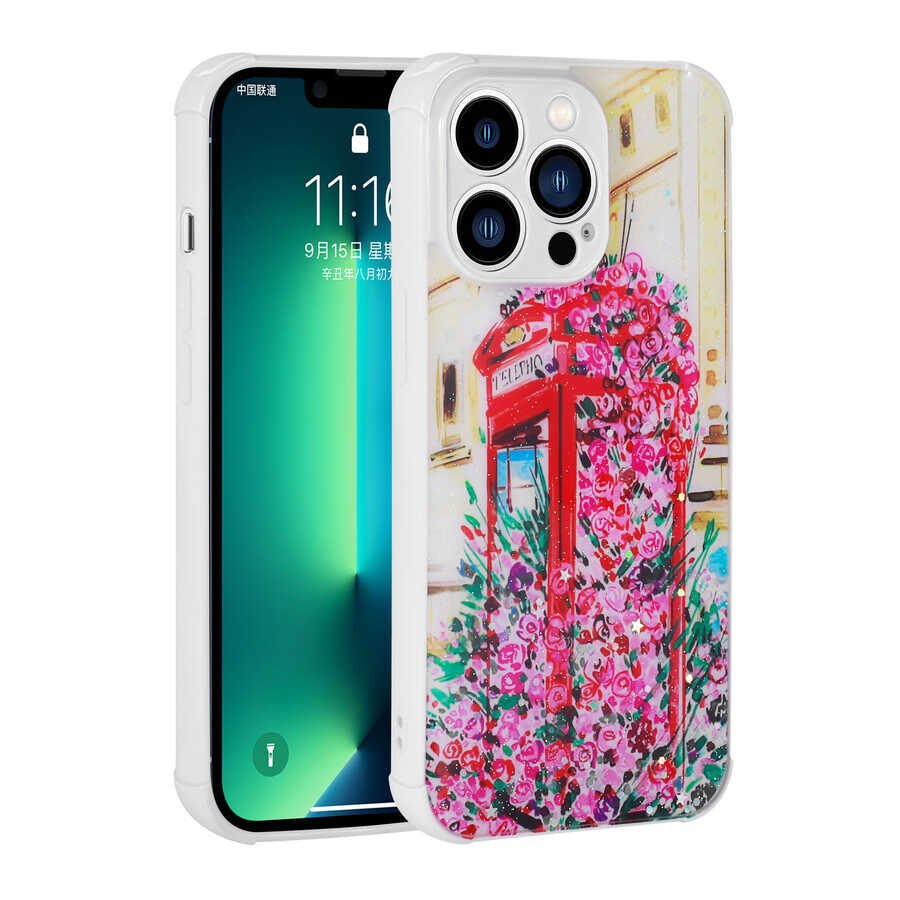 Apple iPhone 12 Pro Max Kılıf Simli Desenli Kamera Korumalı Parlak HEPTEKİLETİŞİM Popy Kapak