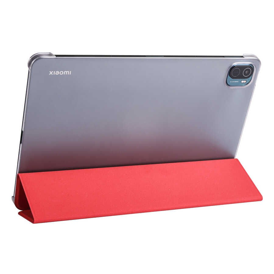 Xiaomi Mi Pad 5 / Mi Pad 5 Pro 11 Inç Kılıf Arkası Silikon Pu Deri 360 Koruma (SC.) Pembe