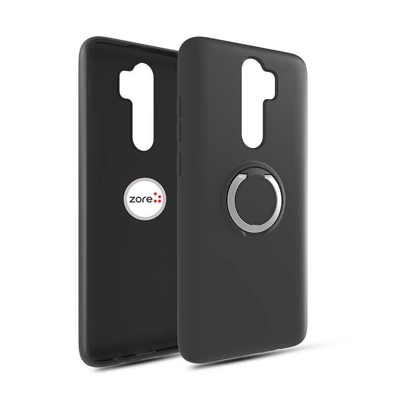 Xiaomi Redmi Note 8 Pro Kılıf Mat Pastel Renkli Ultra İnce Yüzüklü Yumuşak Silikon Kapak (Plex) Siyah