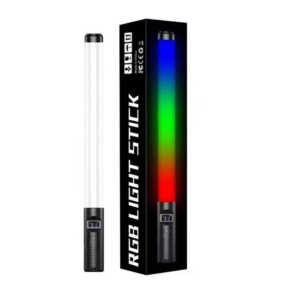 Ekran Göstergeli RGB Led Işıklı Aydınlatma Çubuğu (H2 OLED) Siyah