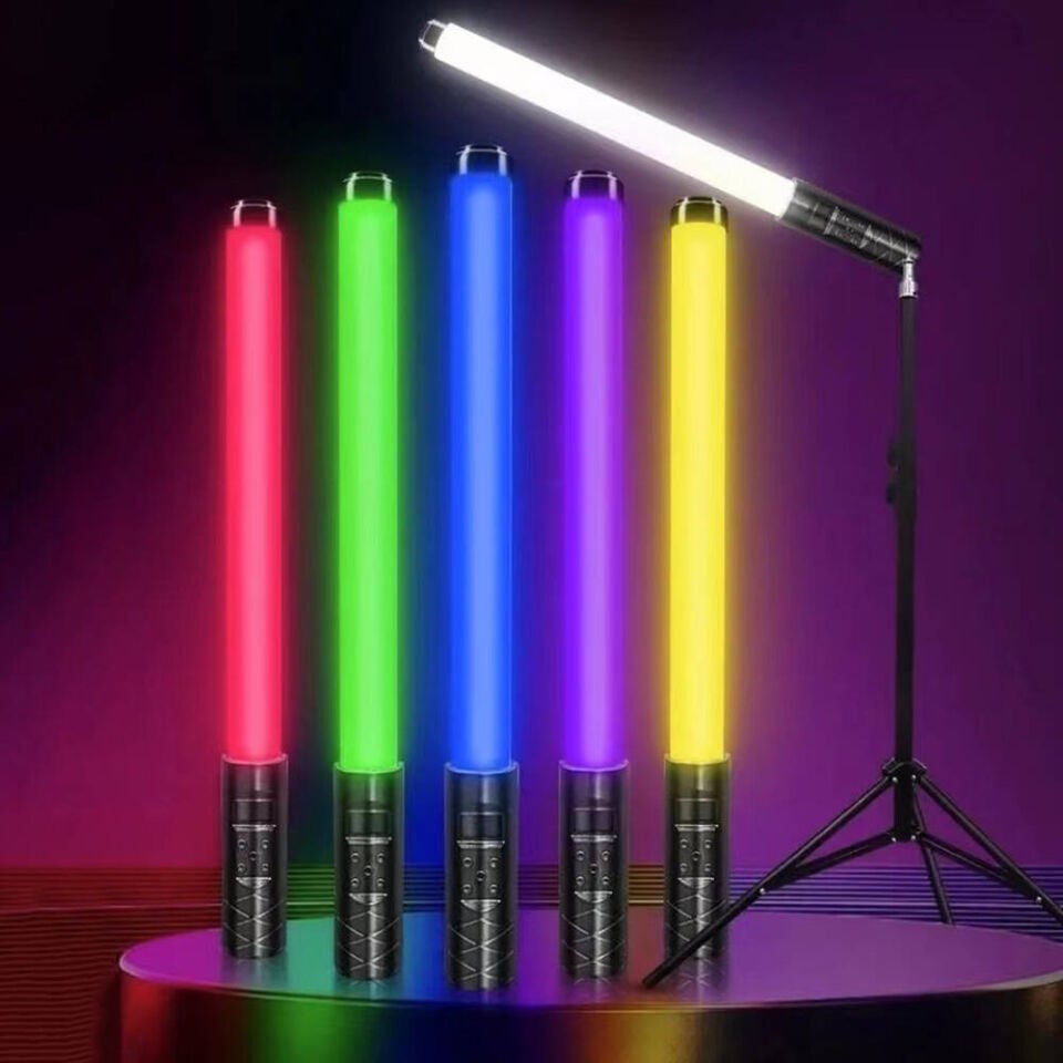 Ekran Göstergeli RGB Led Işıklı Aydınlatma Çubuğu (H2 OLED) Siyah