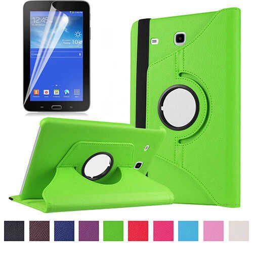 Samsung Galaxy Tab 3 Lite 7.0 T110 T113 T115 Kılıf Dönebilen Standlı (D-T) Yeşil