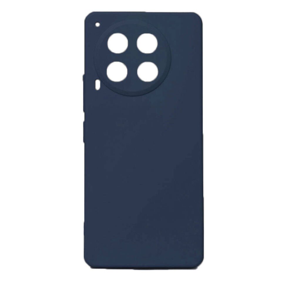 Tecno Camon 30 Kılıf Kamera Korumalı Esnek Renkli Silikon Kapak (Biye) Lacivert