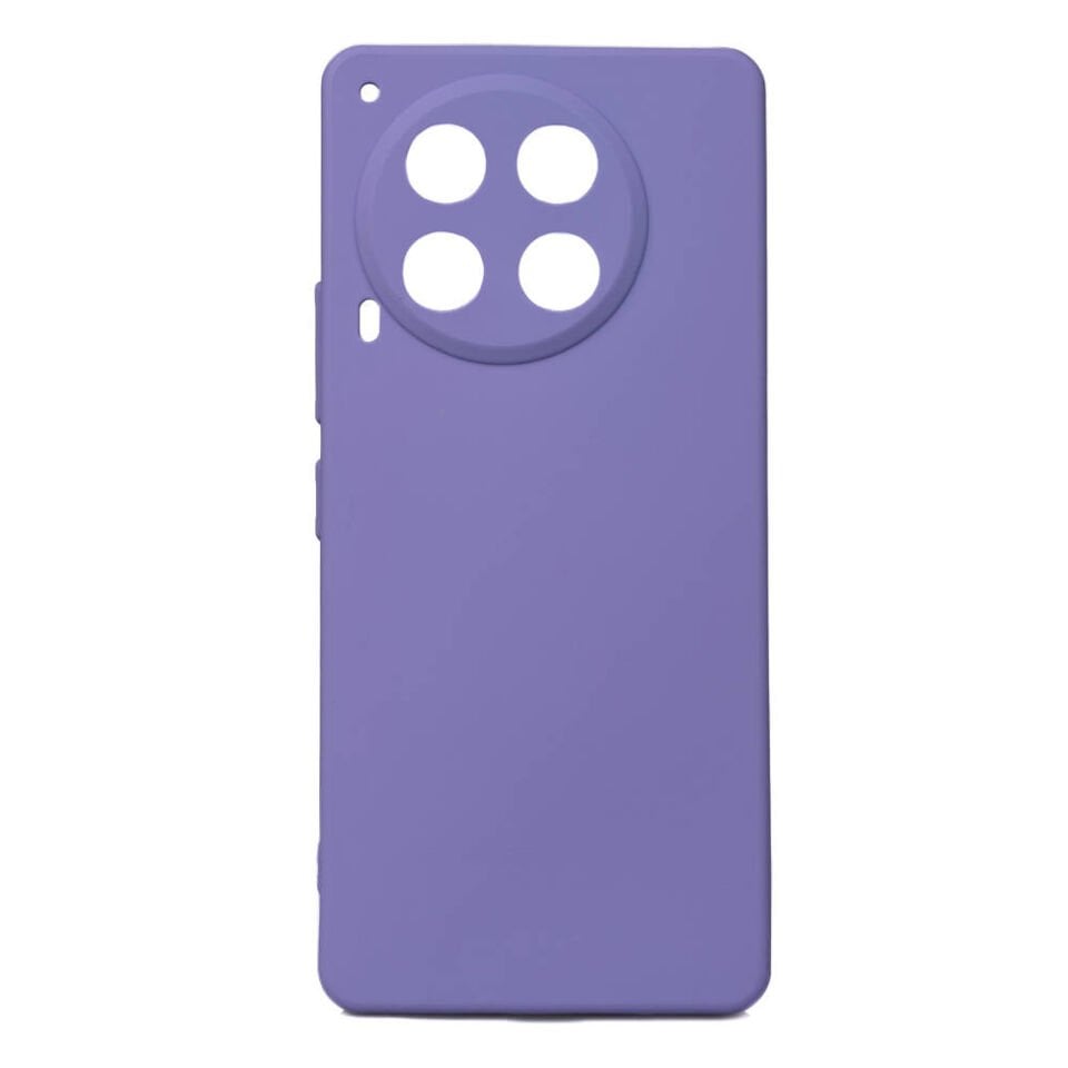 Tecno Camon 30 Kılıf Kamera Korumalı Esnek Renkli Silikon Kapak (Biye) Mor