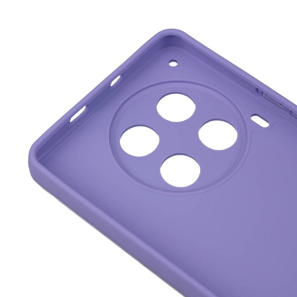 Tecno Camon 30 Kılıf Kamera Korumalı Esnek Renkli Silikon Kapak (Biye) Mor