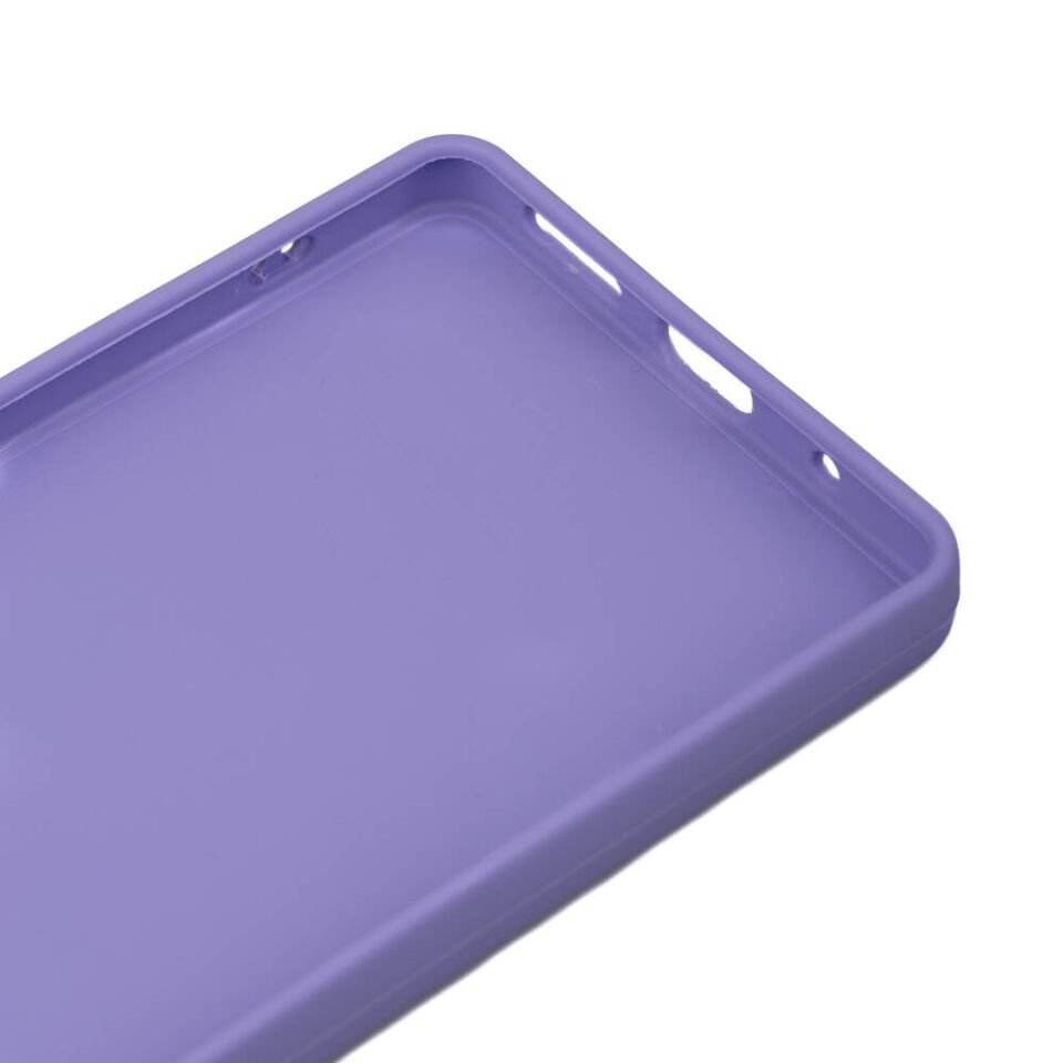 Tecno Camon 30 Kılıf Kamera Korumalı Esnek Renkli Silikon Kapak (Biye) Mor
