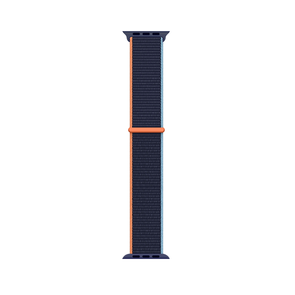 Apple Watch 2/3/4/5/6/7/8/9/se/ultra/nike 42mm 44mm 45mm 49mm Hasır Kordon Tasarım (band-03) Deep Navy