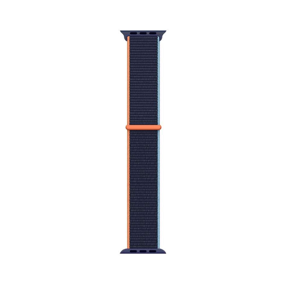 Apple Watch 2/3/4/5/6/7/8/9/se/ultra/nike 42mm 44mm 45mm 49mm Hasır Kordon Tasarım (band-03) Deep Navy