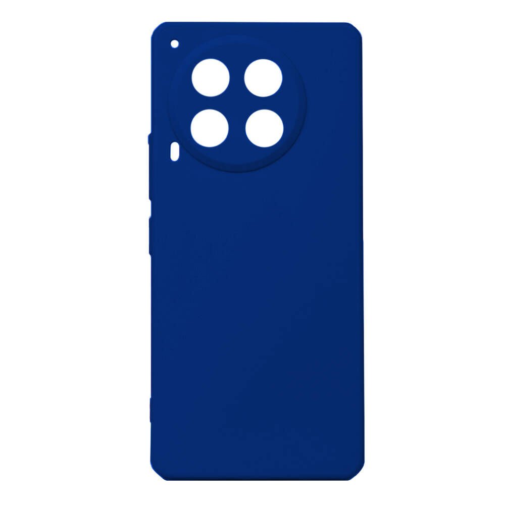 Tecno Camon 30 Kılıf Kamera Korumalı Esnek Renkli Silikon Kapak (Biye) Mavi