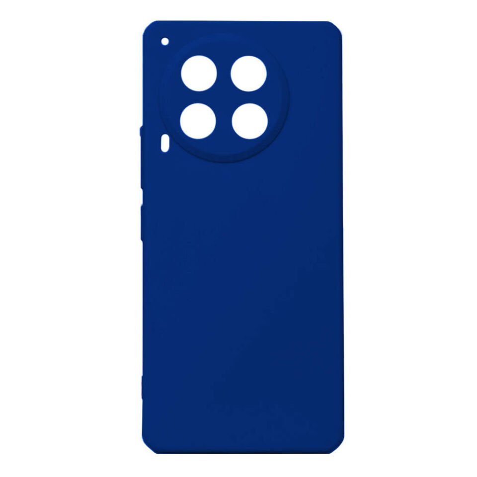 Tecno Camon 30 Kılıf Kamera Korumalı Esnek Renkli Silikon Kapak (Biye) Mavi