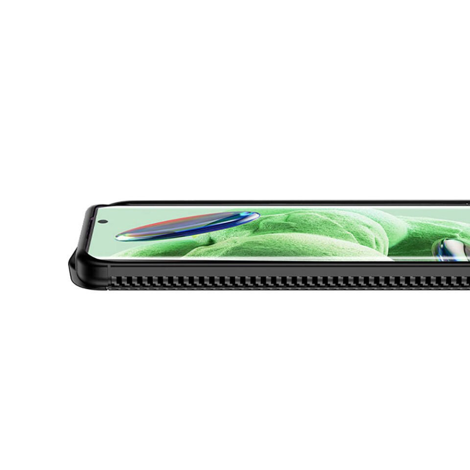 Xiaomi Redmi Note 13 Pro Plus 5G Kılıf Kamera Çıkıntılı Karbon Fiber Dokulu Renk Atmaz Kapak (NEGRO) Siyah