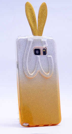 Samsung Galaxy Note 5 Kılıf HEPTEKİLETİŞİM Simli Tavşan Silikon
