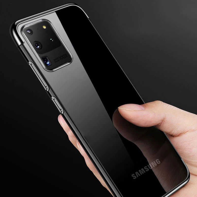 Samsung Galaxy S20 Ultra Kılıf HEPTEKİLETİŞİM Dört Köşeli Lazer Silikon Kapak